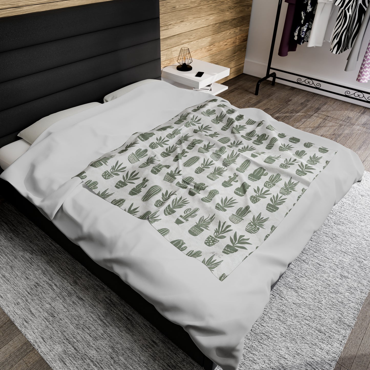Cactus Velveteen Plush Blanket