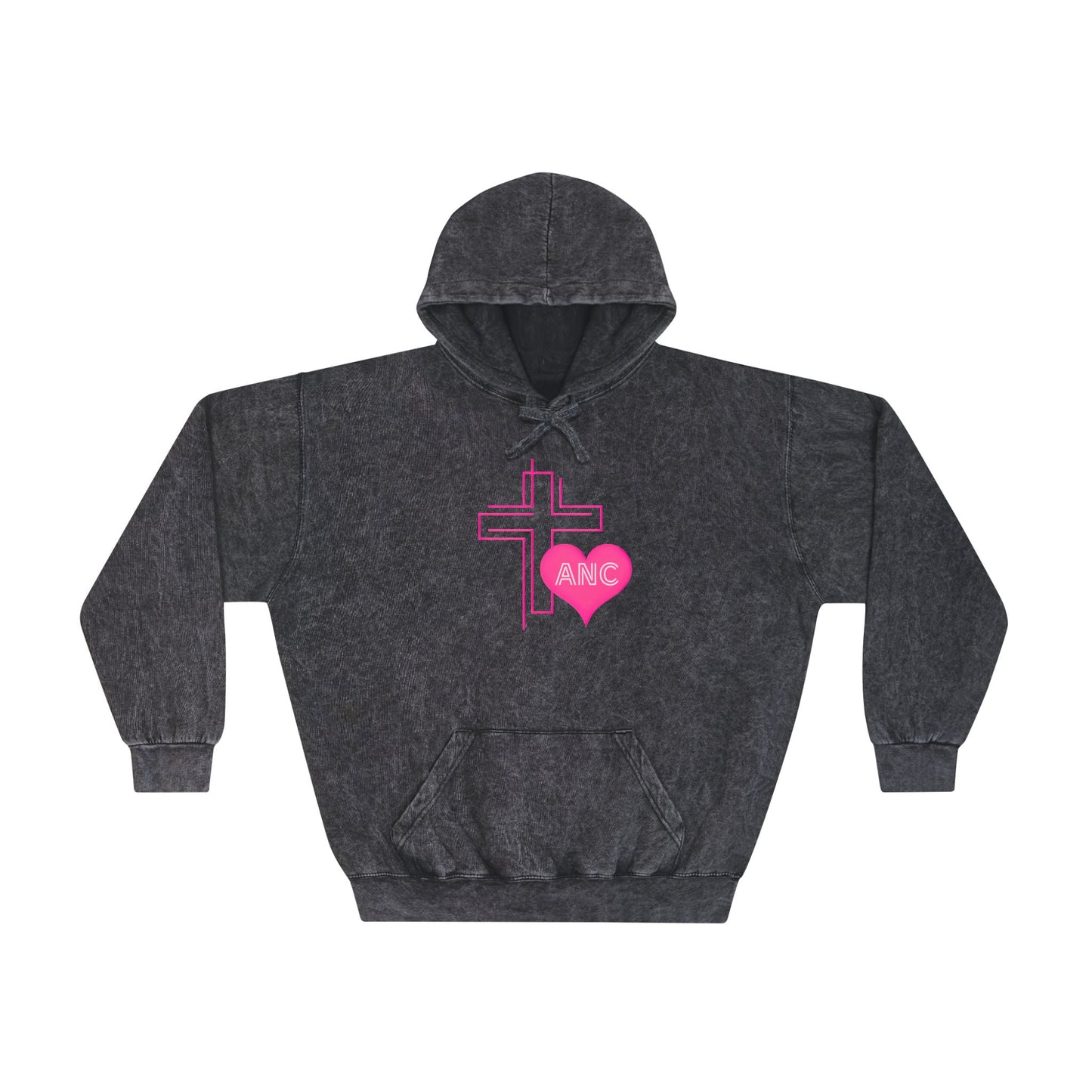 Cross & Heart Mineral Wash Hoodie