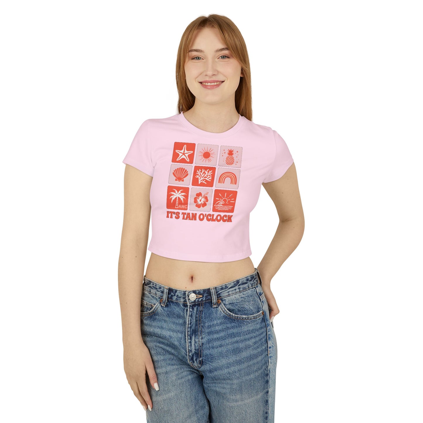 Tan O'Clock Women's Baby Tee