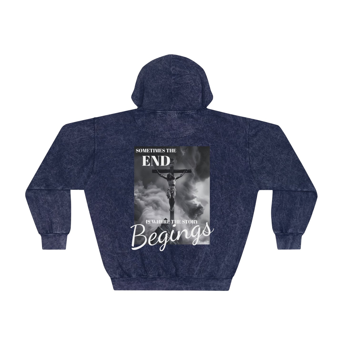 Faith-Inspired Unisex Mineral Wash Hoodie - Jesus & Inspirational Quote