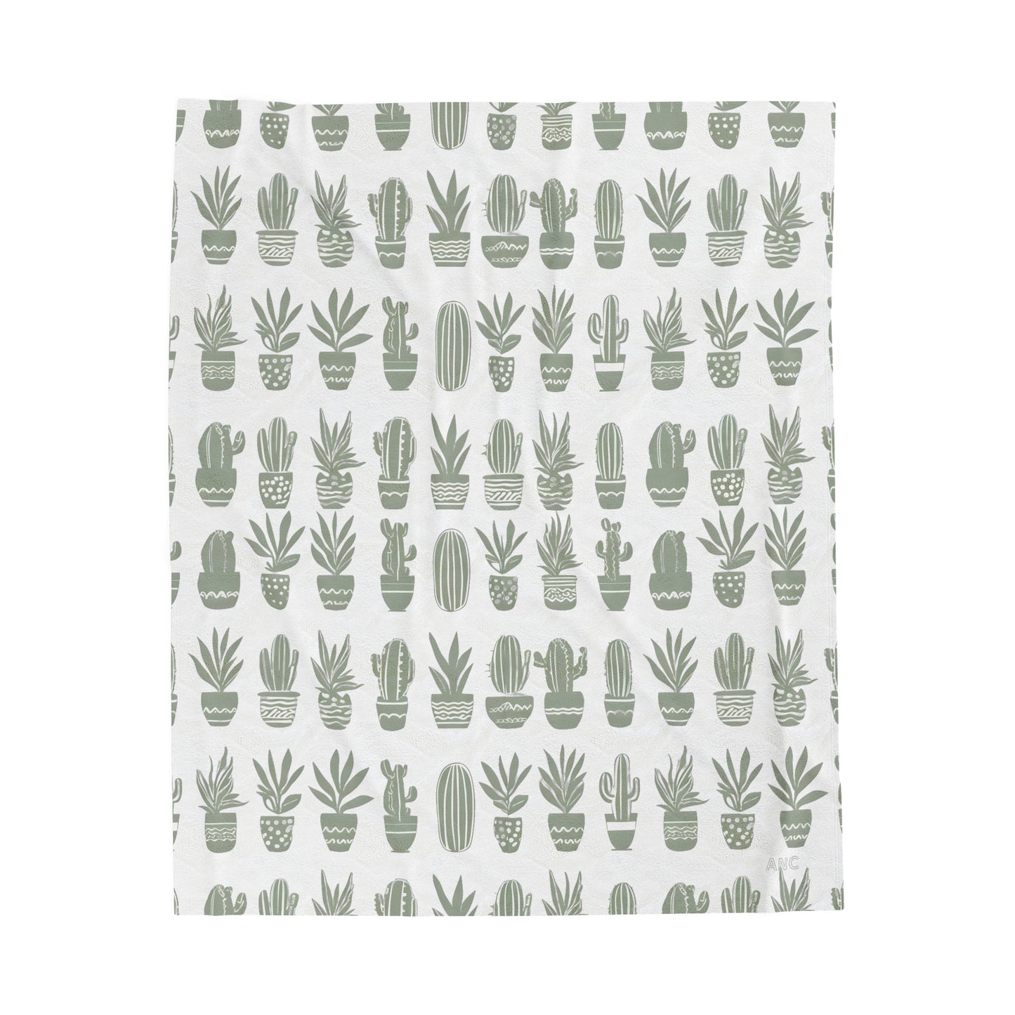 Cactus Velveteen Plush Blanket