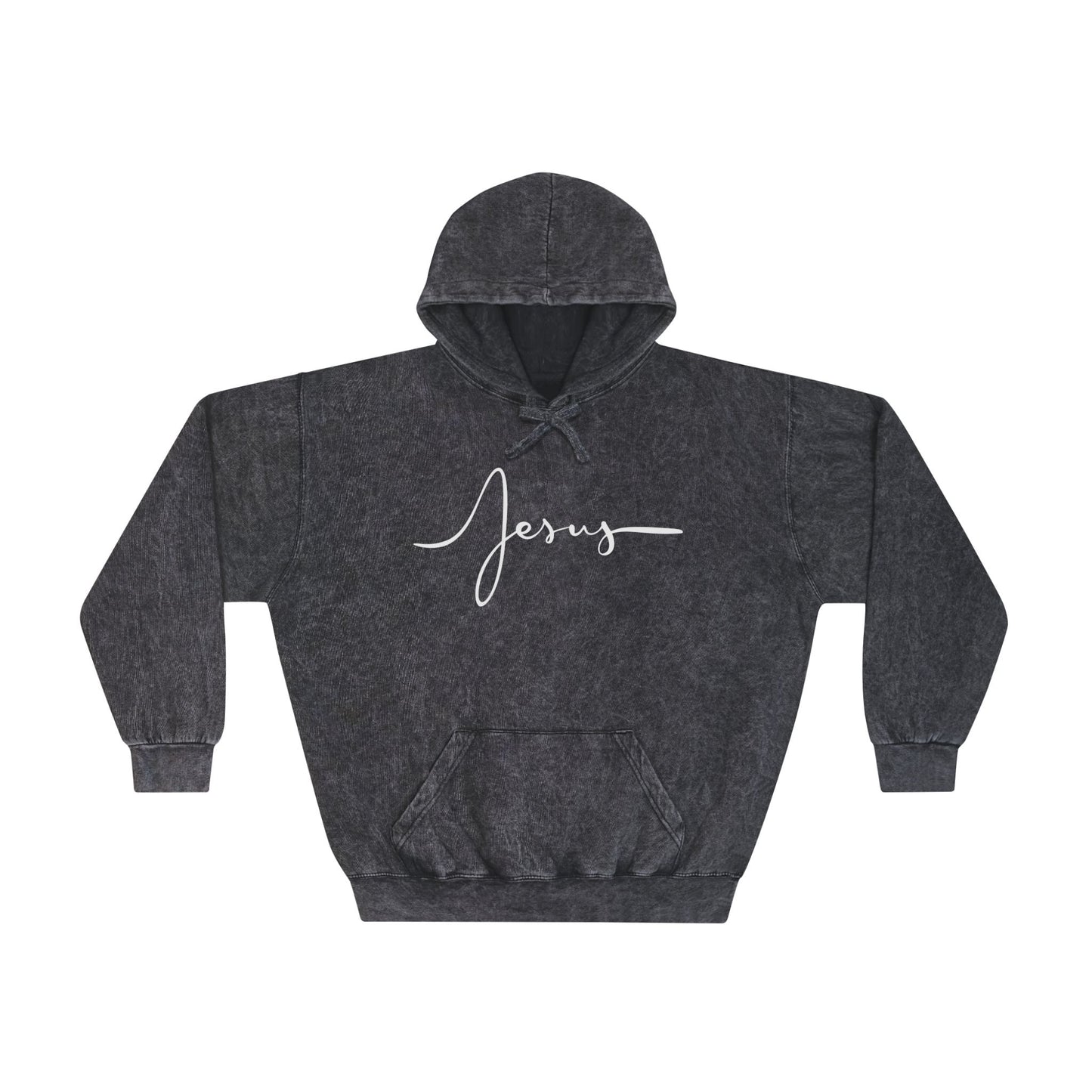 Faith-Inspired Unisex Mineral Wash Hoodie - Jesus & Inspirational Quote
