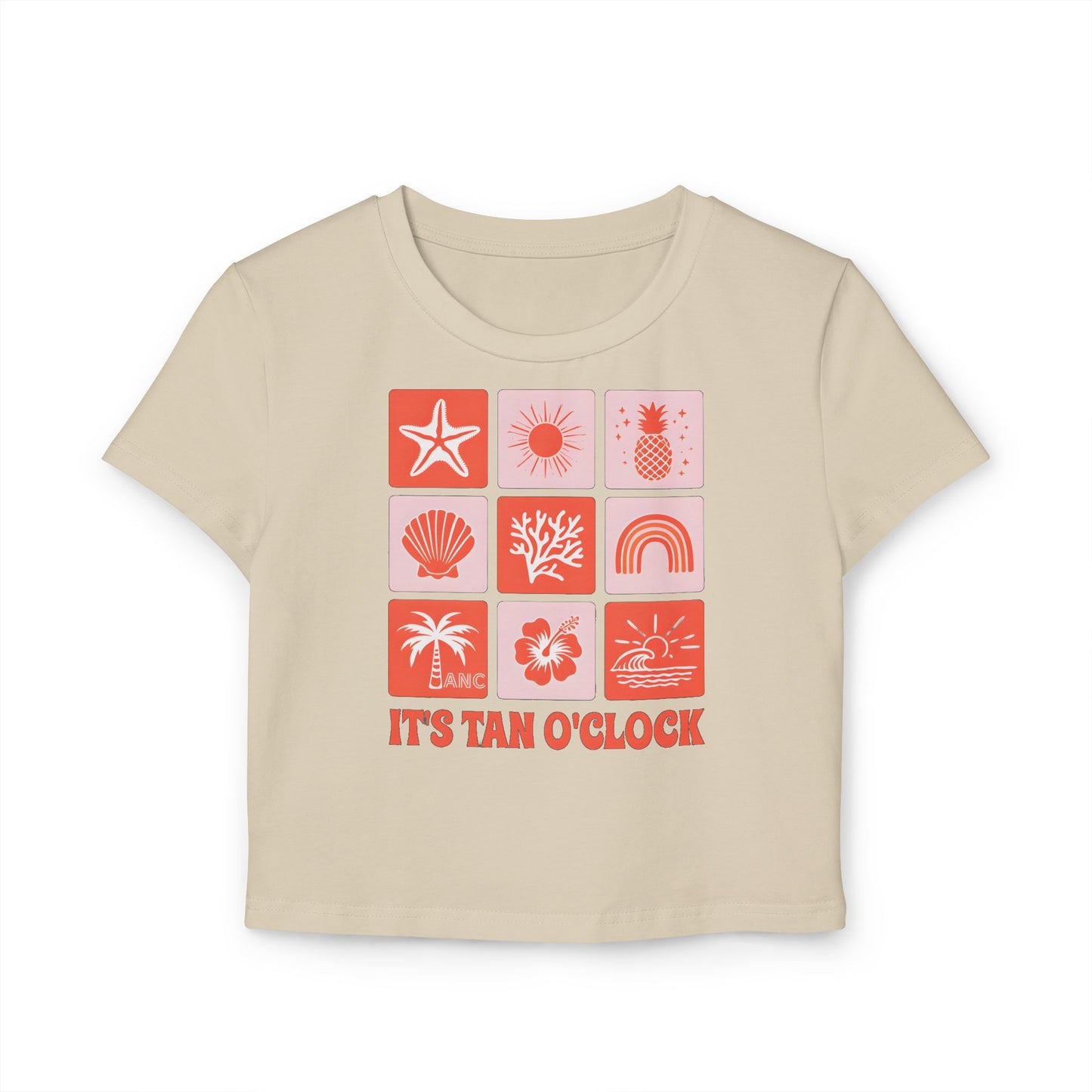 Tan O'Clock Women's Baby Tee