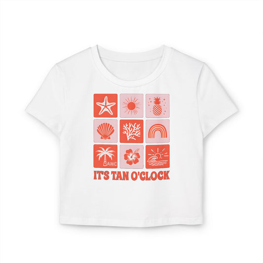 Tan O'Clock Women's Baby Tee