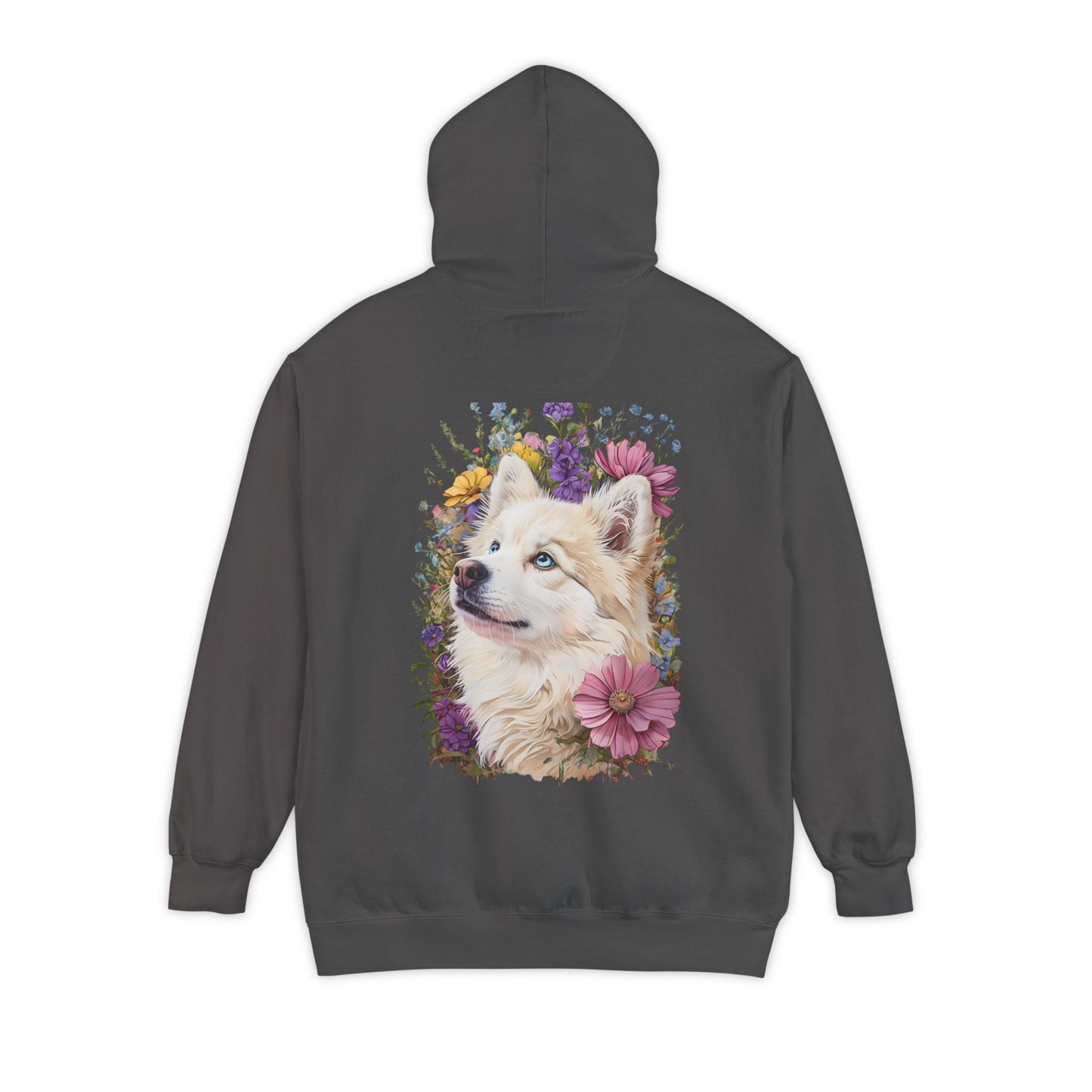 White and Cream Pomsky Hoodie