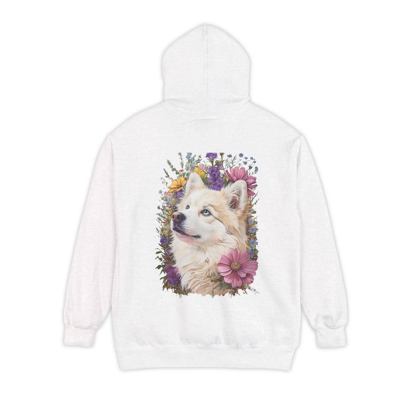 White and Cream Pomsky Hoodie