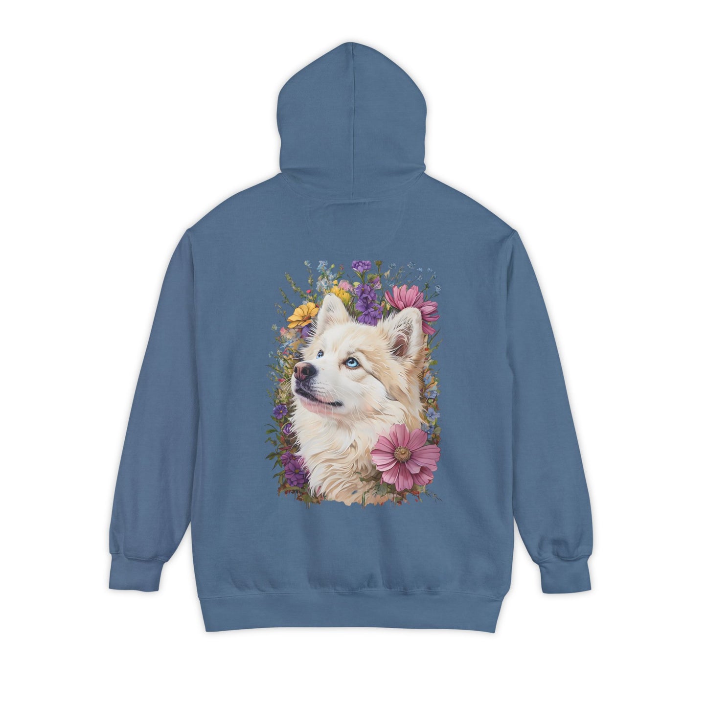 White and Cream Pomsky Hoodie