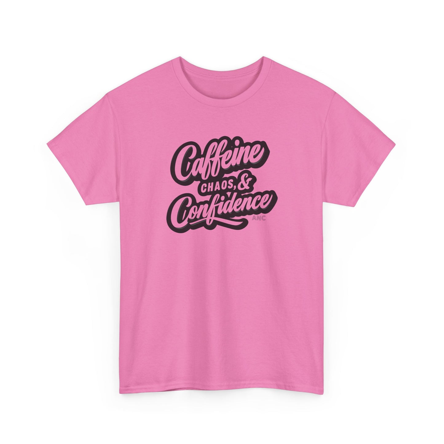 Caffeine, Chaos, & Confidence Heavy Cotton Tee