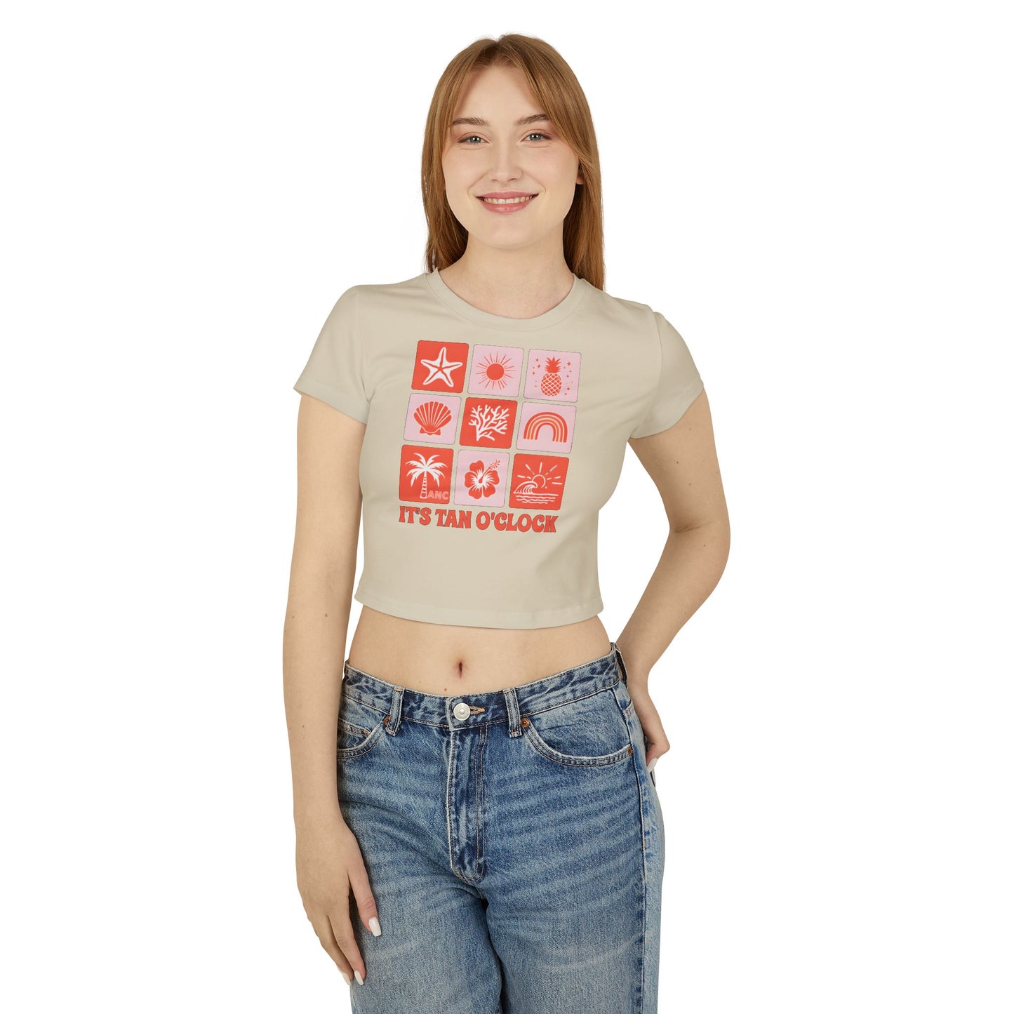 Tan O'Clock Women's Baby Tee